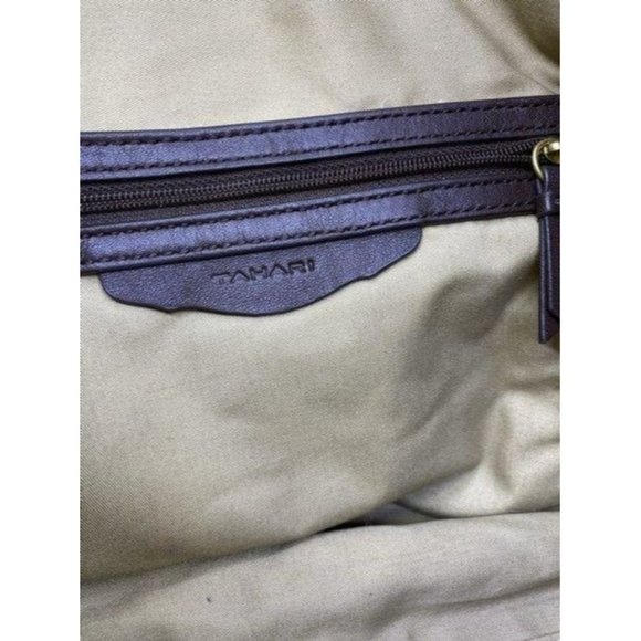 Elie Tahari Snake Print Brown Beige Leather Shoulder Bag - Picture 11 of 12